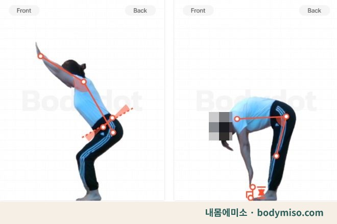 동탄 허리통증 재활운동 굽히기 자세