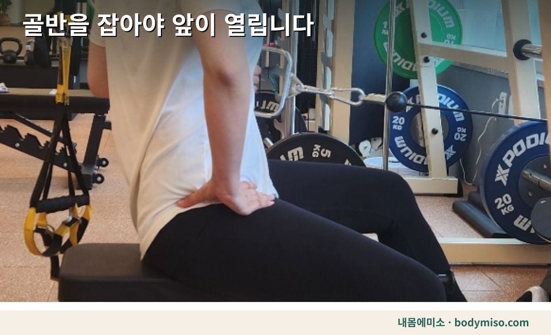 골반을 잡아야 앞이 열립니다